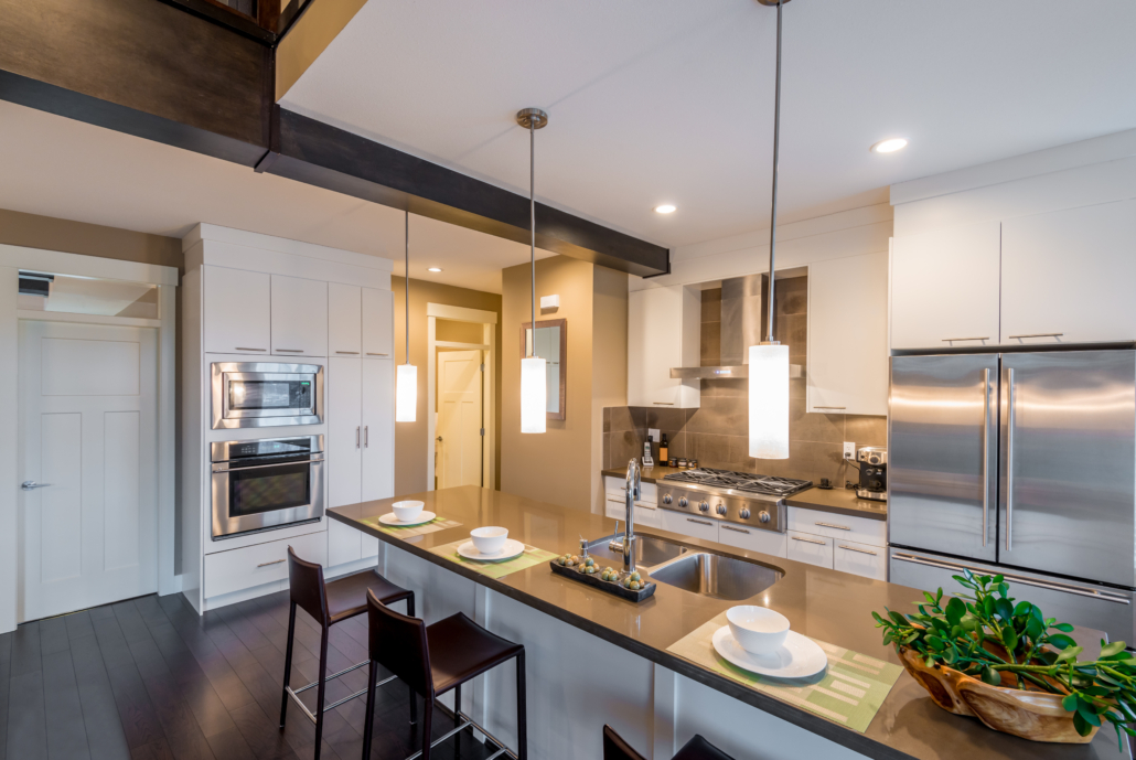 Modern, bright, clean, kitchen interior with stainless steel app Home Inspections in Arlington, TX